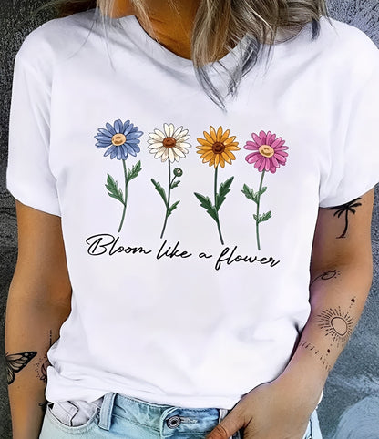 Julia - Elegantes bedrucktes T-Shirt für Damen