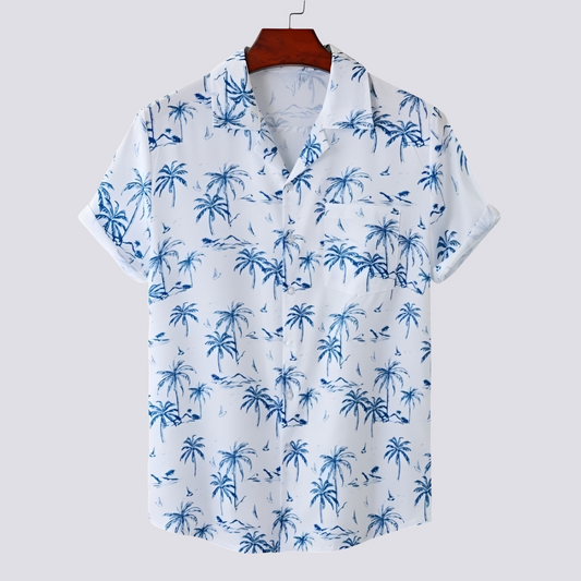Ronan - Elegantes Herrenhemd mit hawaiianischem Muster