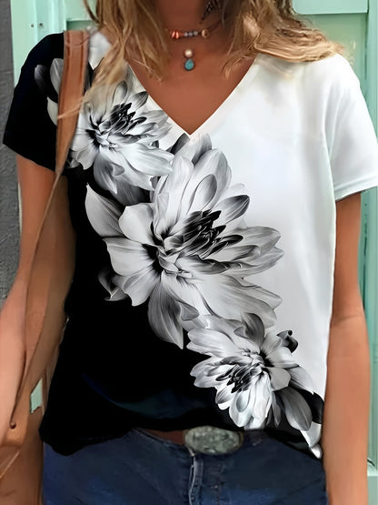Niki - Elegantes Oberteil mit Blumenmuster für Damen