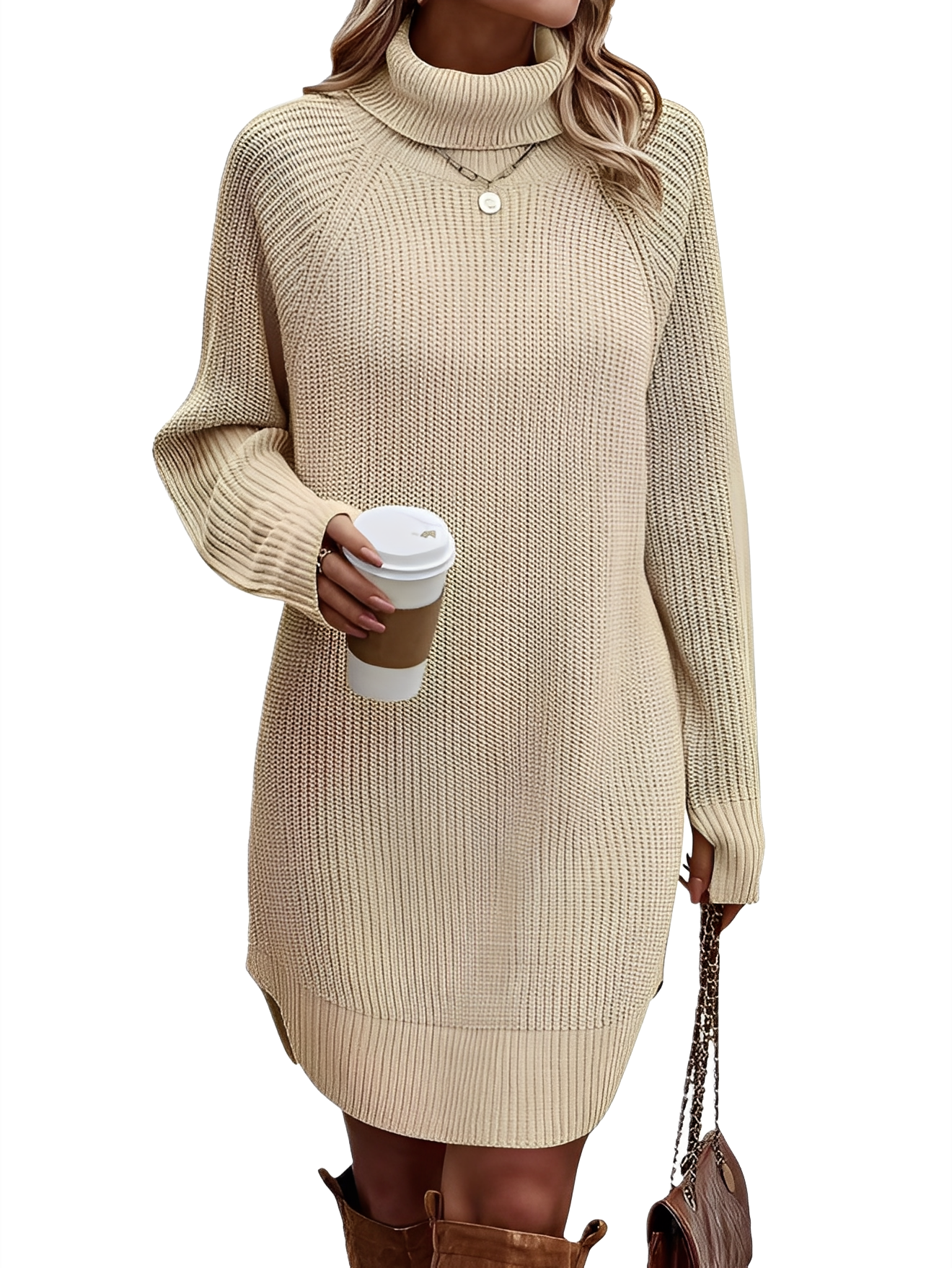 Melanie - Trendiges und bequemes Damenstrickkleid