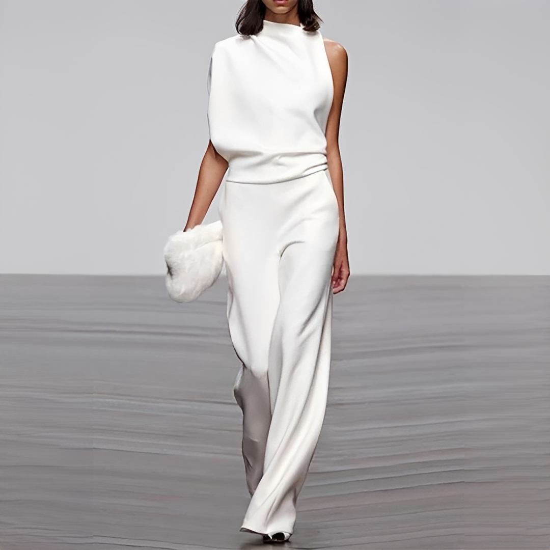 Noviem - Eleganter Overall mit Rundhalsausschnitt für Damen