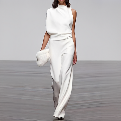 Noviem - Eleganter Overall mit Rundhalsausschnitt für Damen