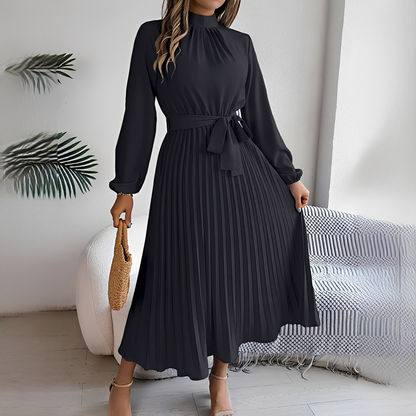 Jessy - Plissiertes Langarmkleid für Damen