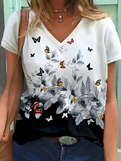 Niki - Elegantes Oberteil mit Blumenmuster für Damen