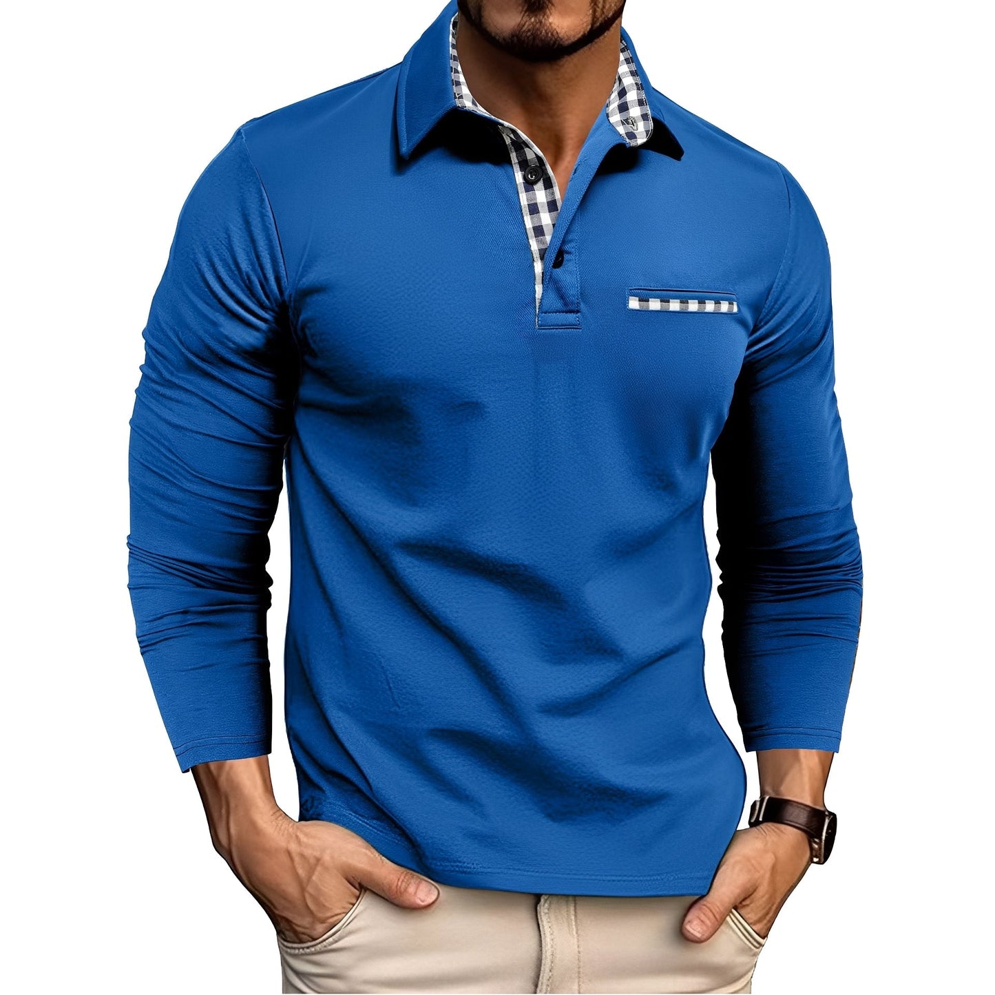 Gerald - Elegantes Langarm-Polo für Herren