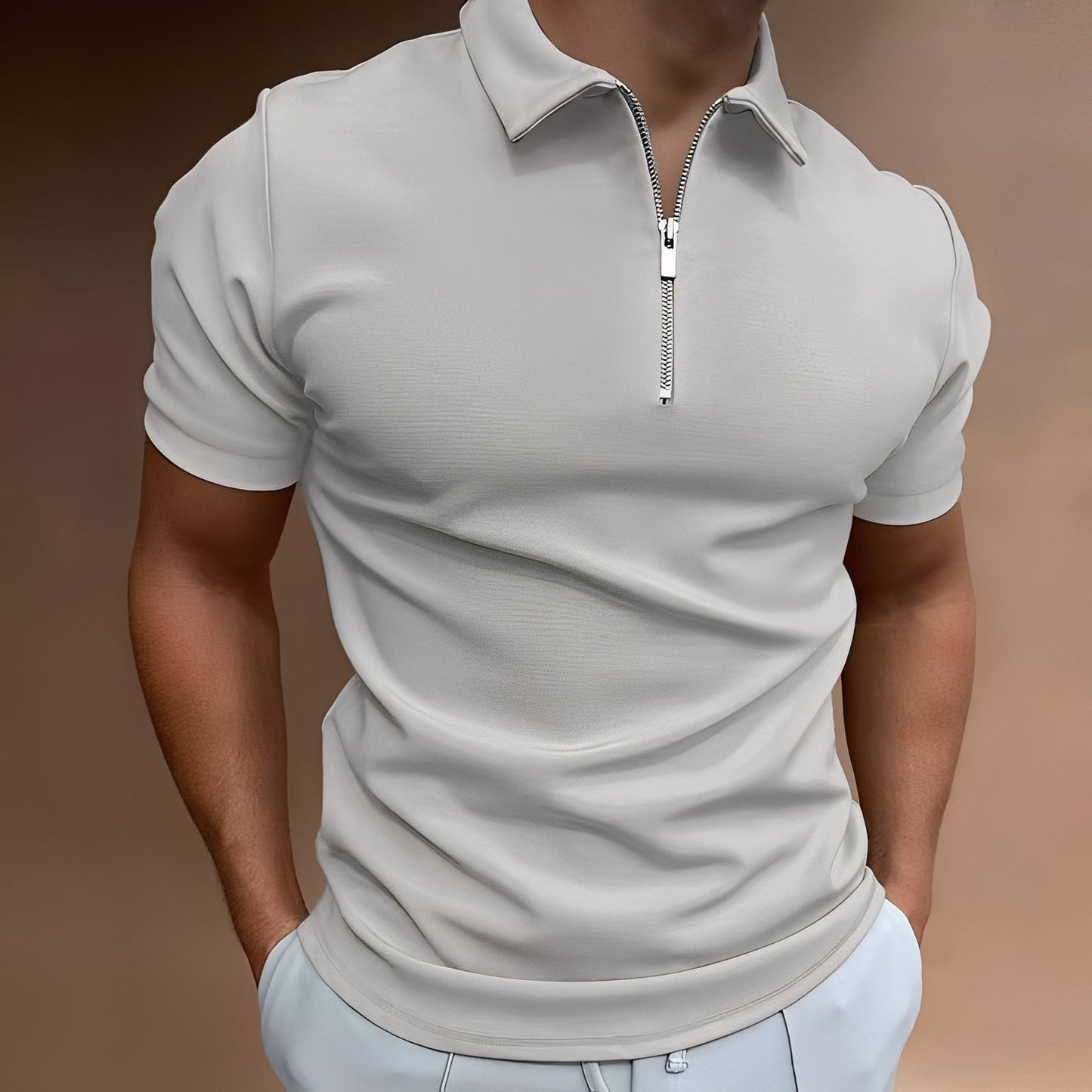 Carlos - Schickes Polo mit Reißverschluss für Herren