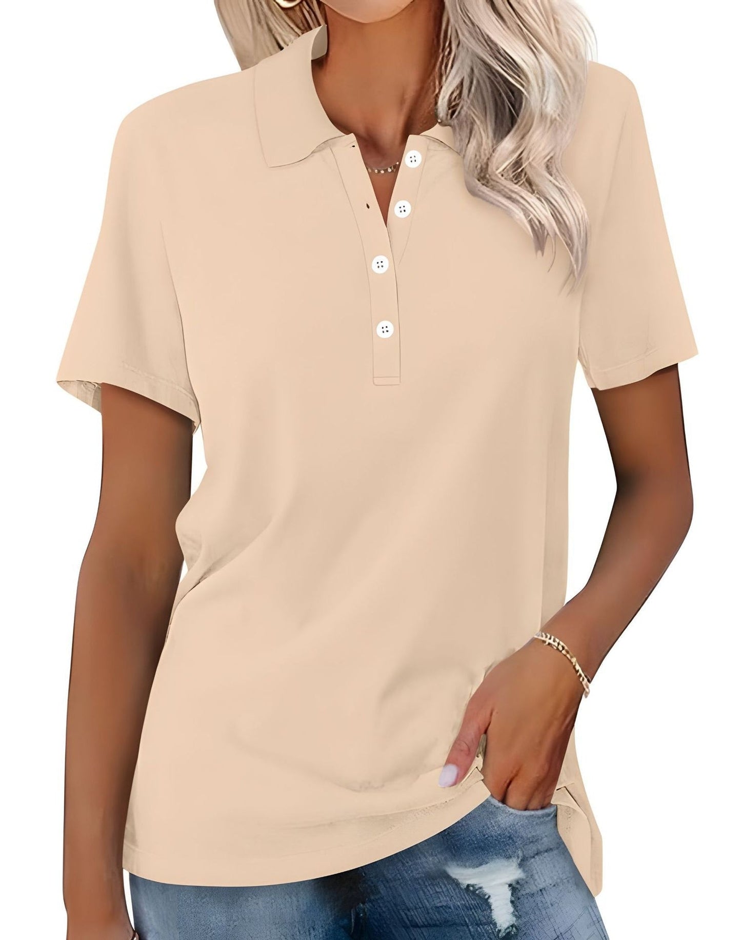 Teresa - Lässiges Polohemd mit kurzen Ärmeln für Damen