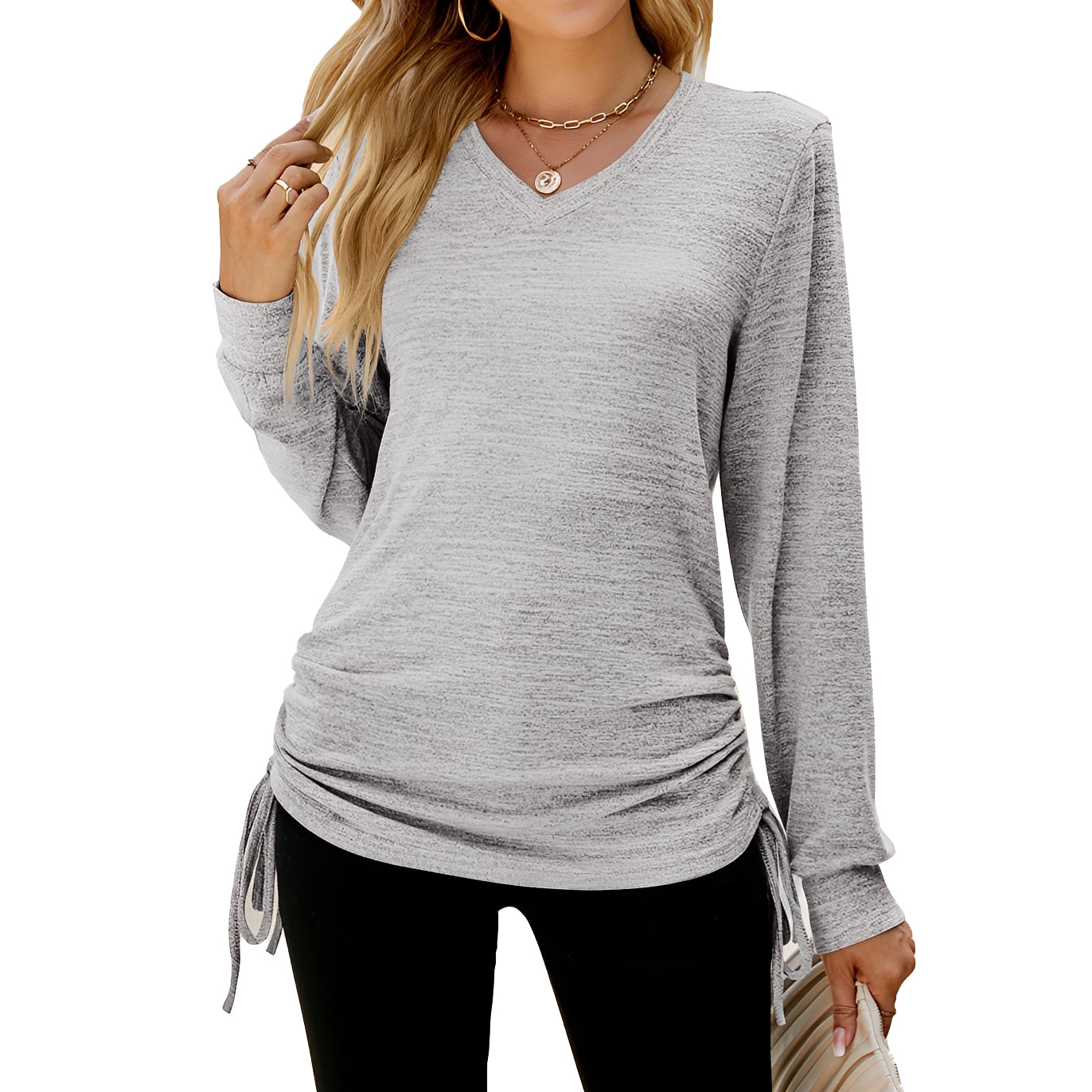 Ellaine - Elegantes V-Ausschnitt-Top für Damen
