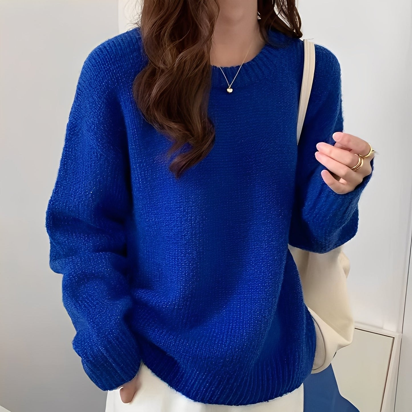 Roxanna - Damen Oversize-Pullover mit minimalistischem Look