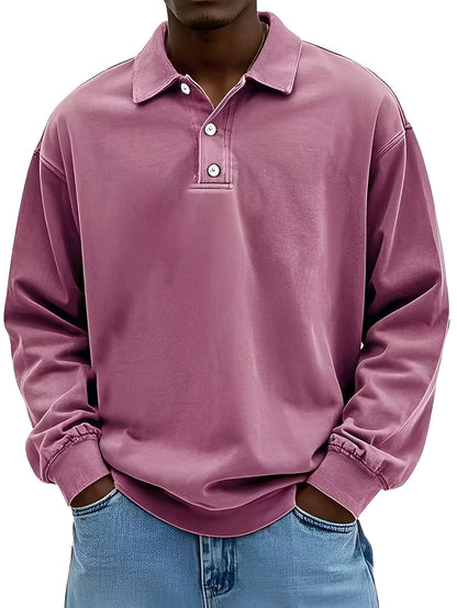 Clayton - Klassisches Herren-Poloshirt mit langen Ärmeln