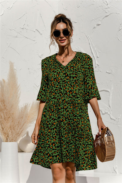 Liza - Elegantes Kleid mit ausgestellten Ärmeln für Damen