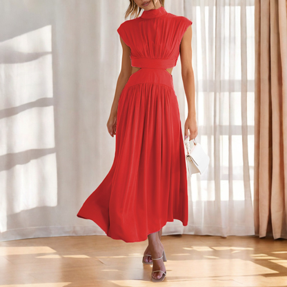 Christina - Lässiges Maxikleid mit Taillenausschnitt für Damen