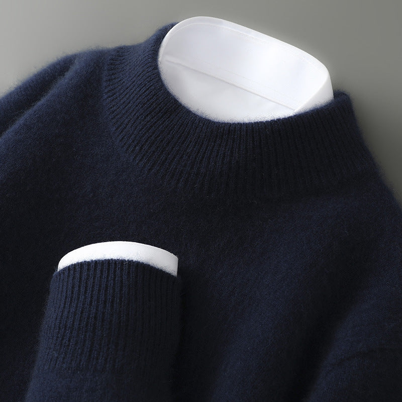 Wayne - Retro-Kaschmir-Strickpullover aus dickem Stoff für Herren
