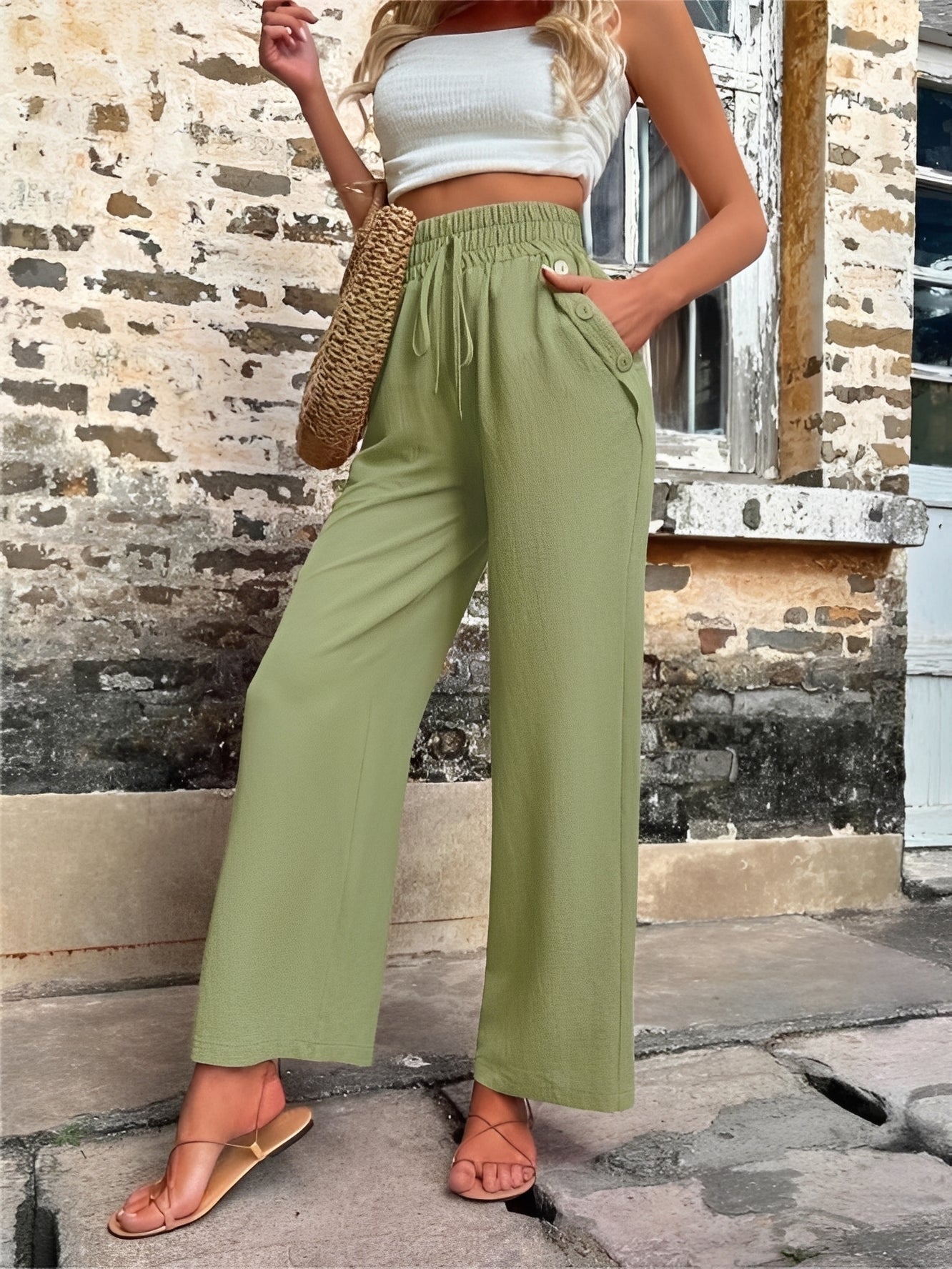 Allie - Weite, schicke und hoch taillierte Hose für Damen