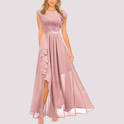 Anne - Elegantes, langes Kleid mit hoher Taille für Damen