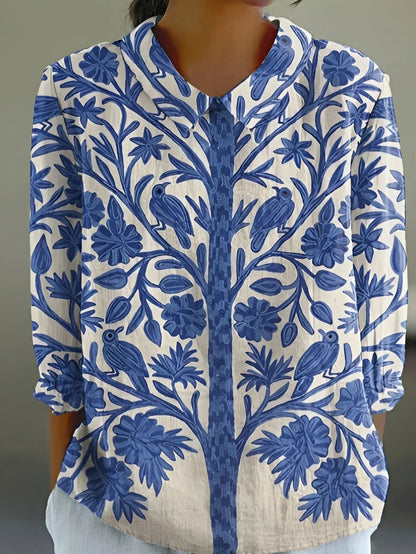 Alfie - Elegantes, weites Hemd mit Print für Damen