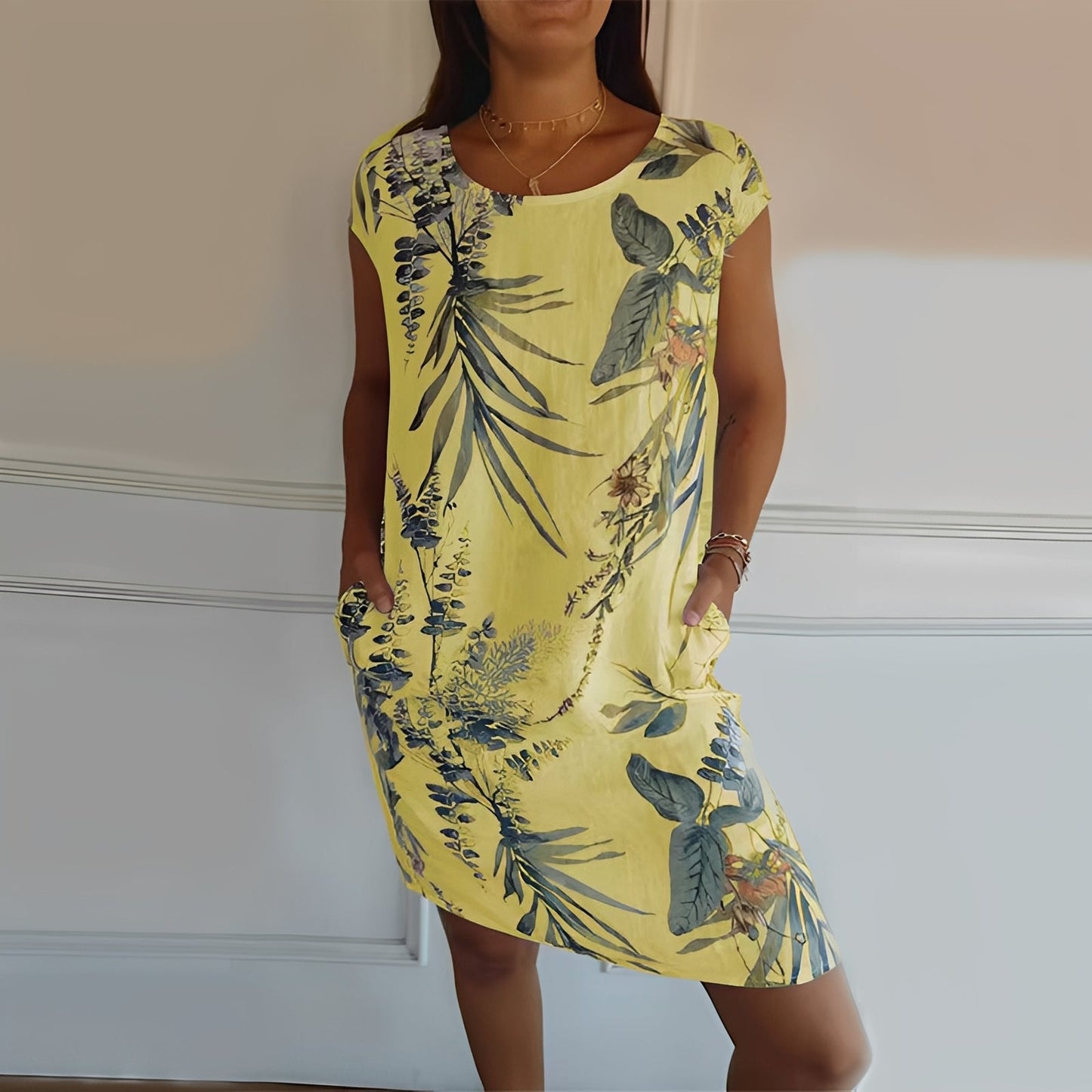 Katherine - Weites bedrucktes Kleid für Damen