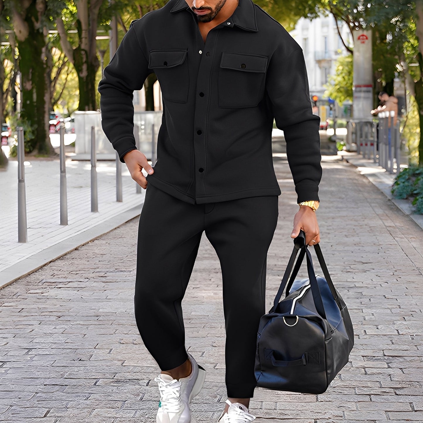Kent - Elegantes schlank geschnittenes Set mit Hemd und Hose für Herren