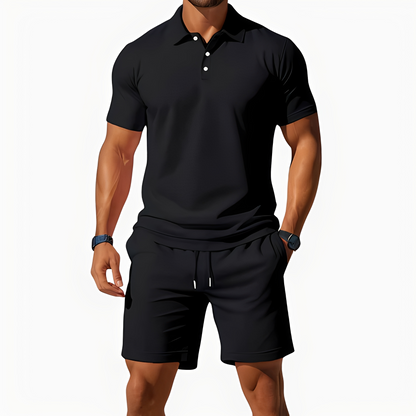 Aldrin - Trendiges Polo- und Short-Set für Herren