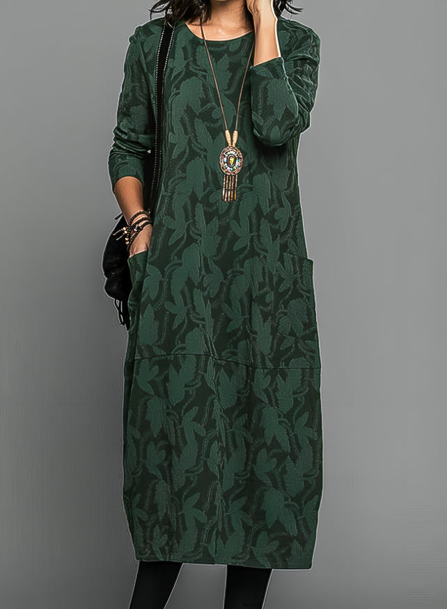 Alisha – Bedrucktes Langarmkleid