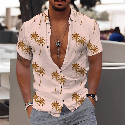 Hector - Elegantes Herrenhemd mit Palmenmuster