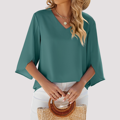 Vanessa - Elegante Bluse mit V-Ausschnitt für Damen