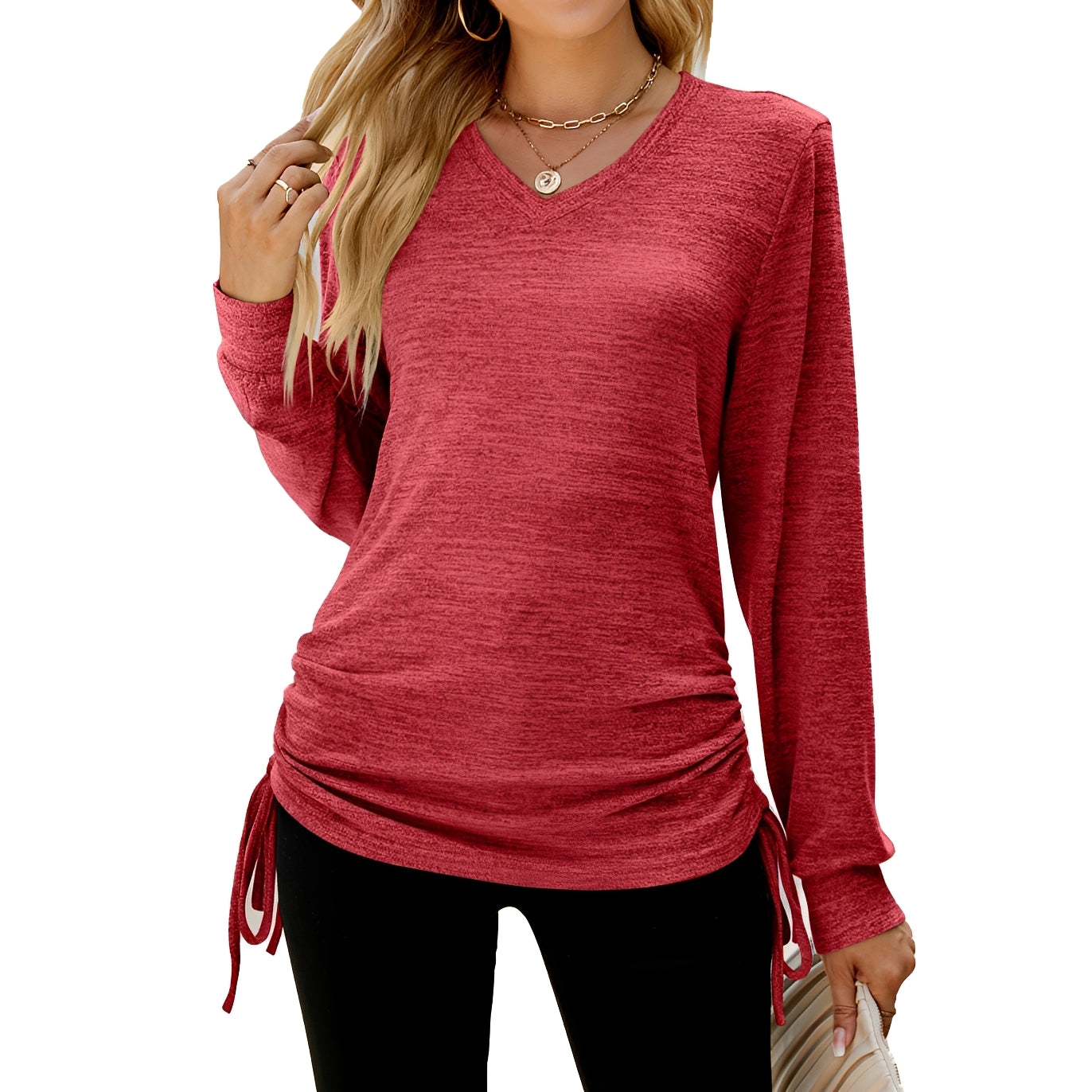 Ellaine - Elegantes V-Ausschnitt-Top für Damen