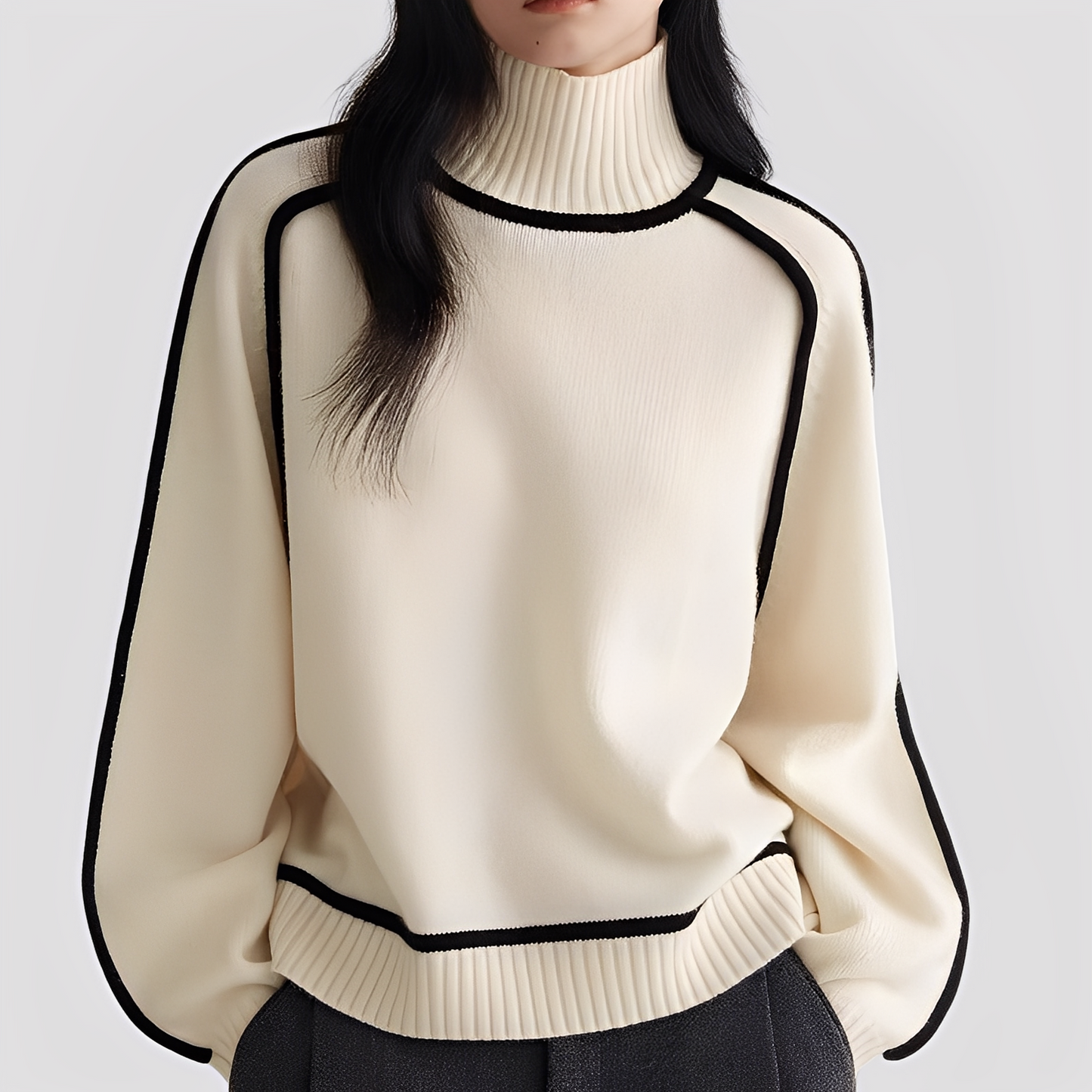 Azalea - Stilvoller, legerer Damen-Rollkragenpullover