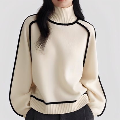 Azalea - Stilvoller, legerer Damen-Rollkragenpullover