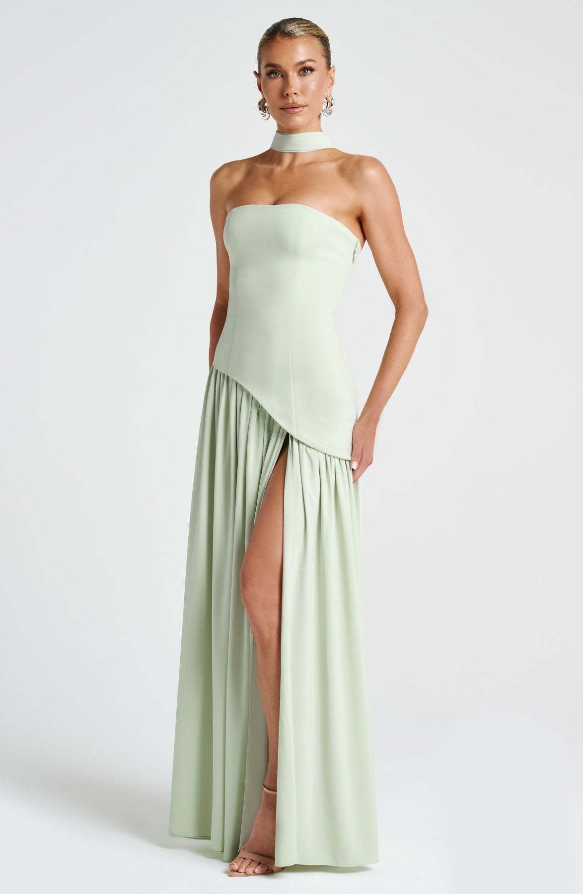 Maggie - Elegantes, langes Kleid mit Tube-Top für Damen