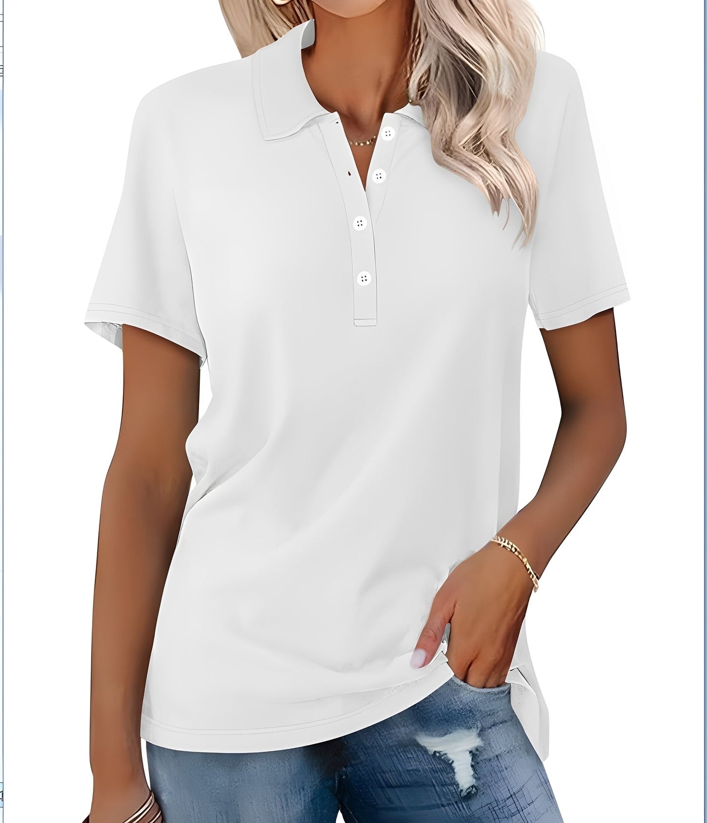 Amanda - Lässiges Kurzarm-Polo für Damen