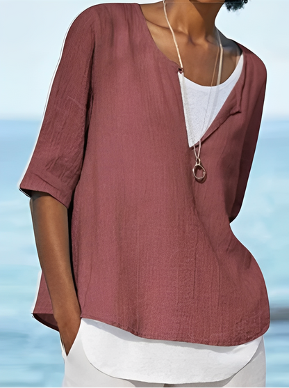Shania - Elegante Bluse mit Lagenlook für Damen