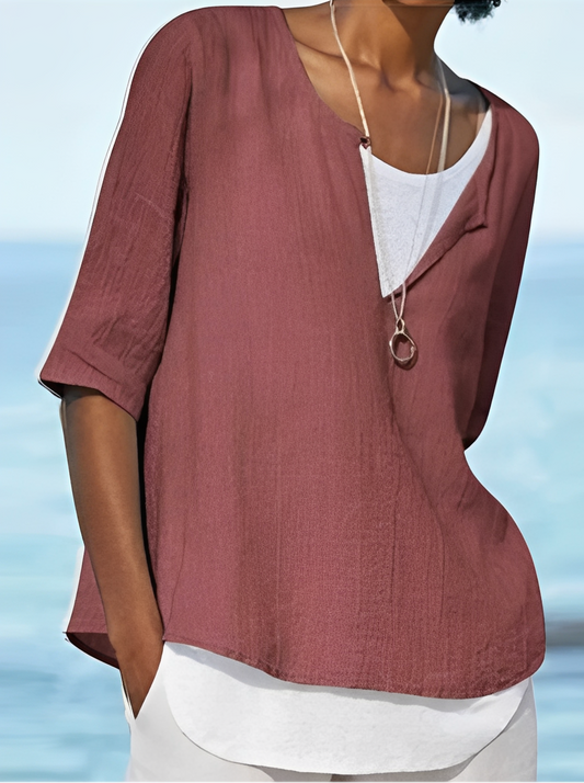 Shania - Elegante Bluse mit Lagenlook für Damen