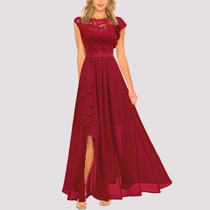 Anne - Elegantes, langes Kleid mit hoher Taille für Damen