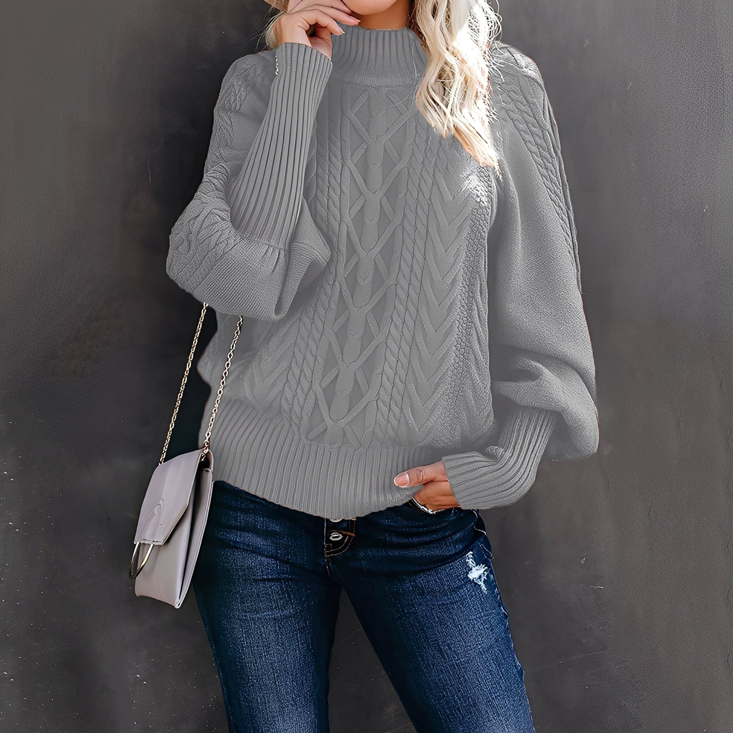 Jemima - Schicker, legerer Damen-Rollkragenpullover