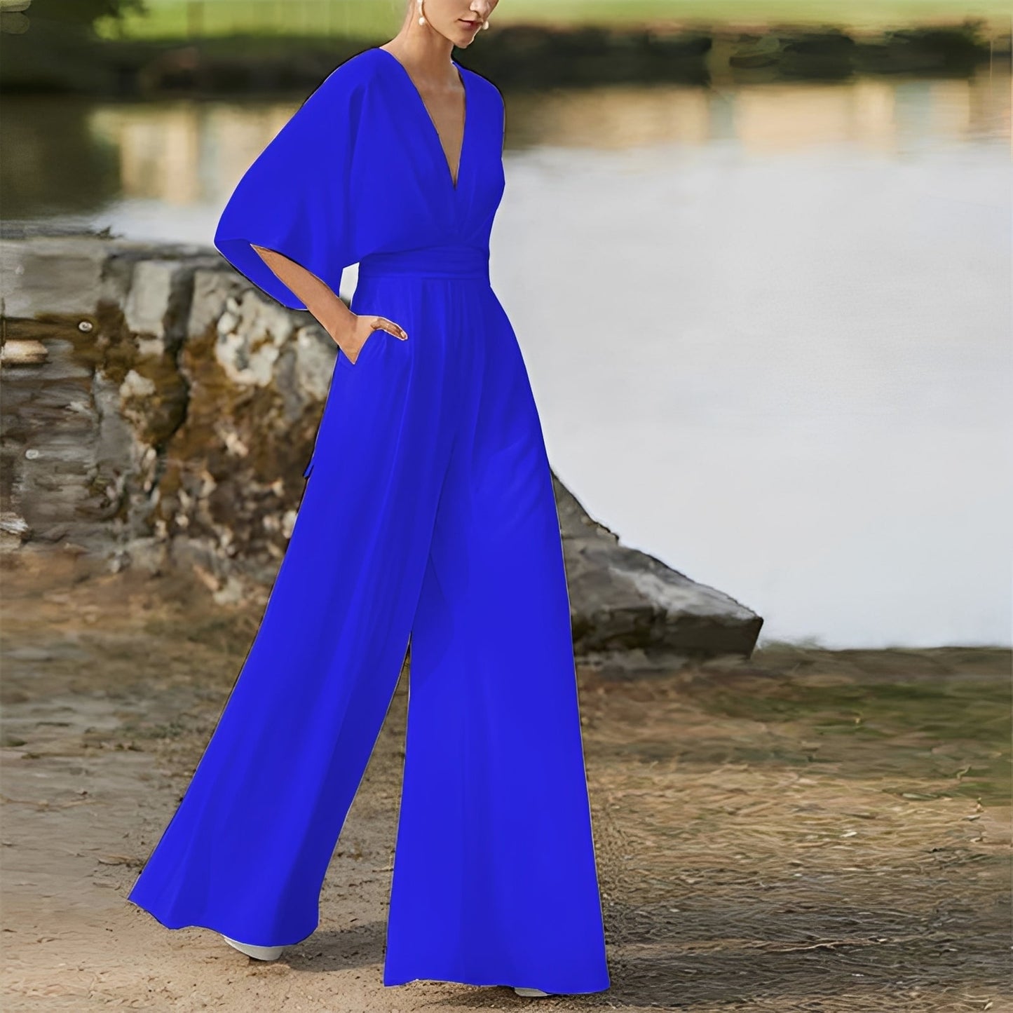Sarah - Moderner Jumpsuit mit weiten Beinen für Damen
