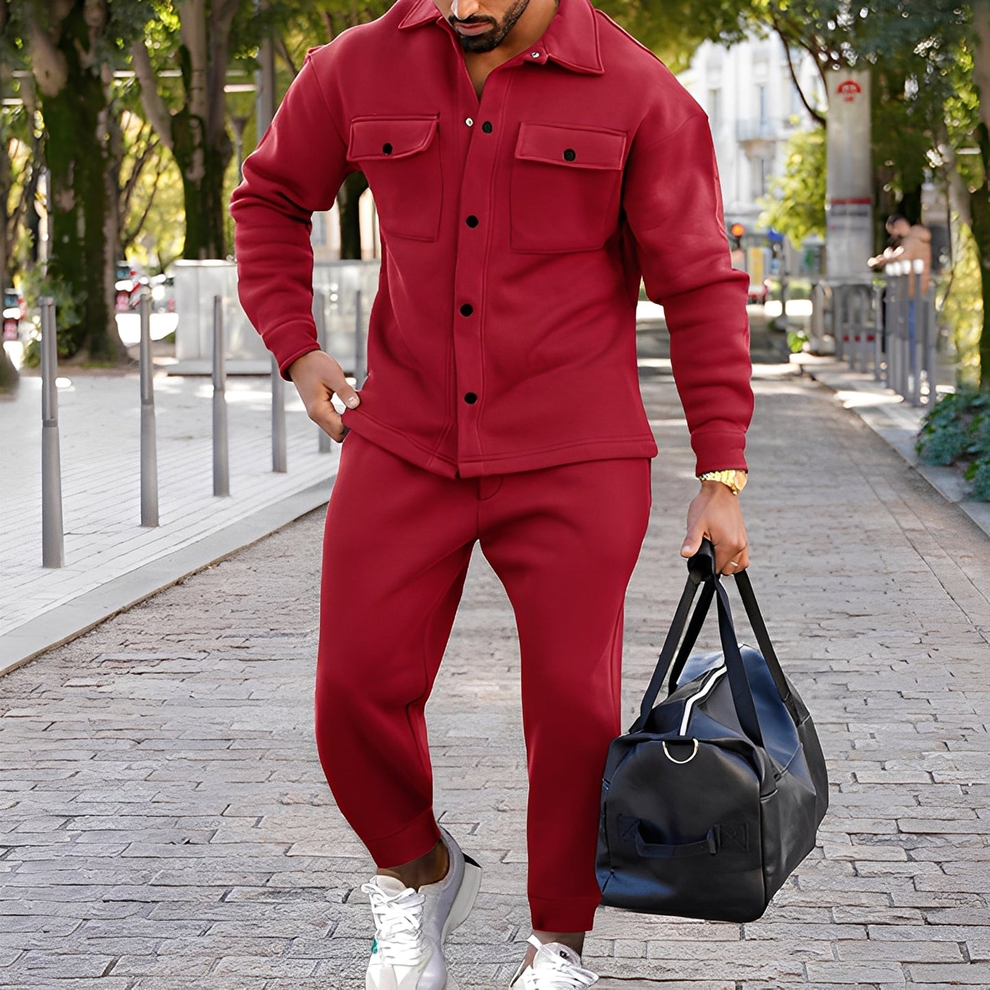 Kent - Elegantes schlank geschnittenes Set mit Hemd und Hose für Herren