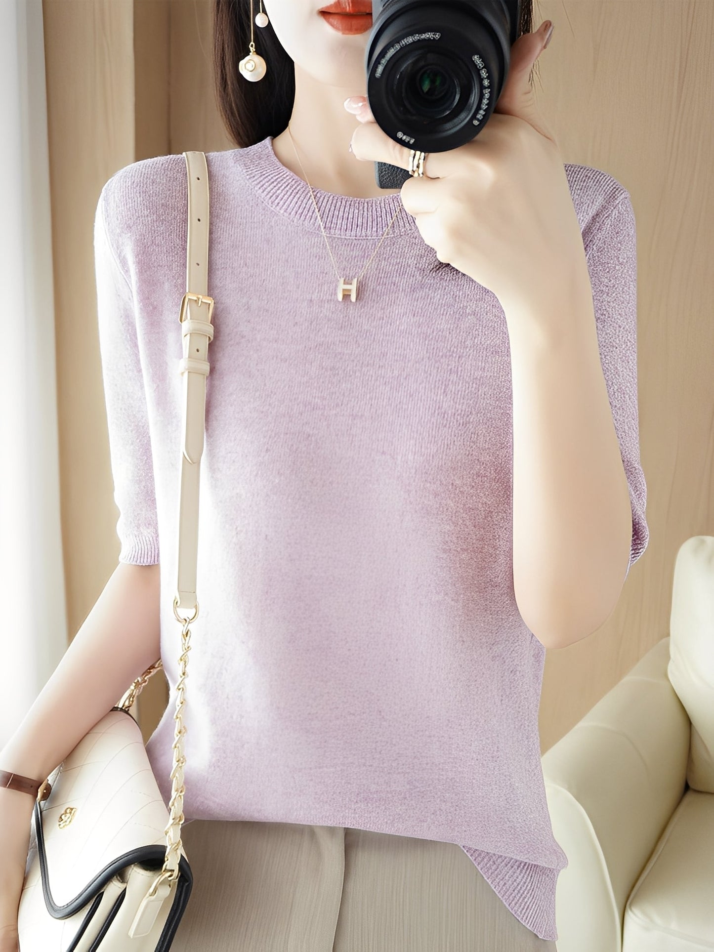 Blandine - Kurzarmpullover für Damen