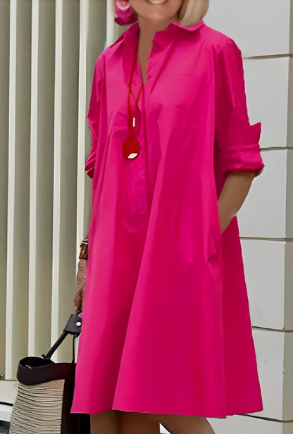 Paige - Lässiges und weites Hemdkleid für Damen