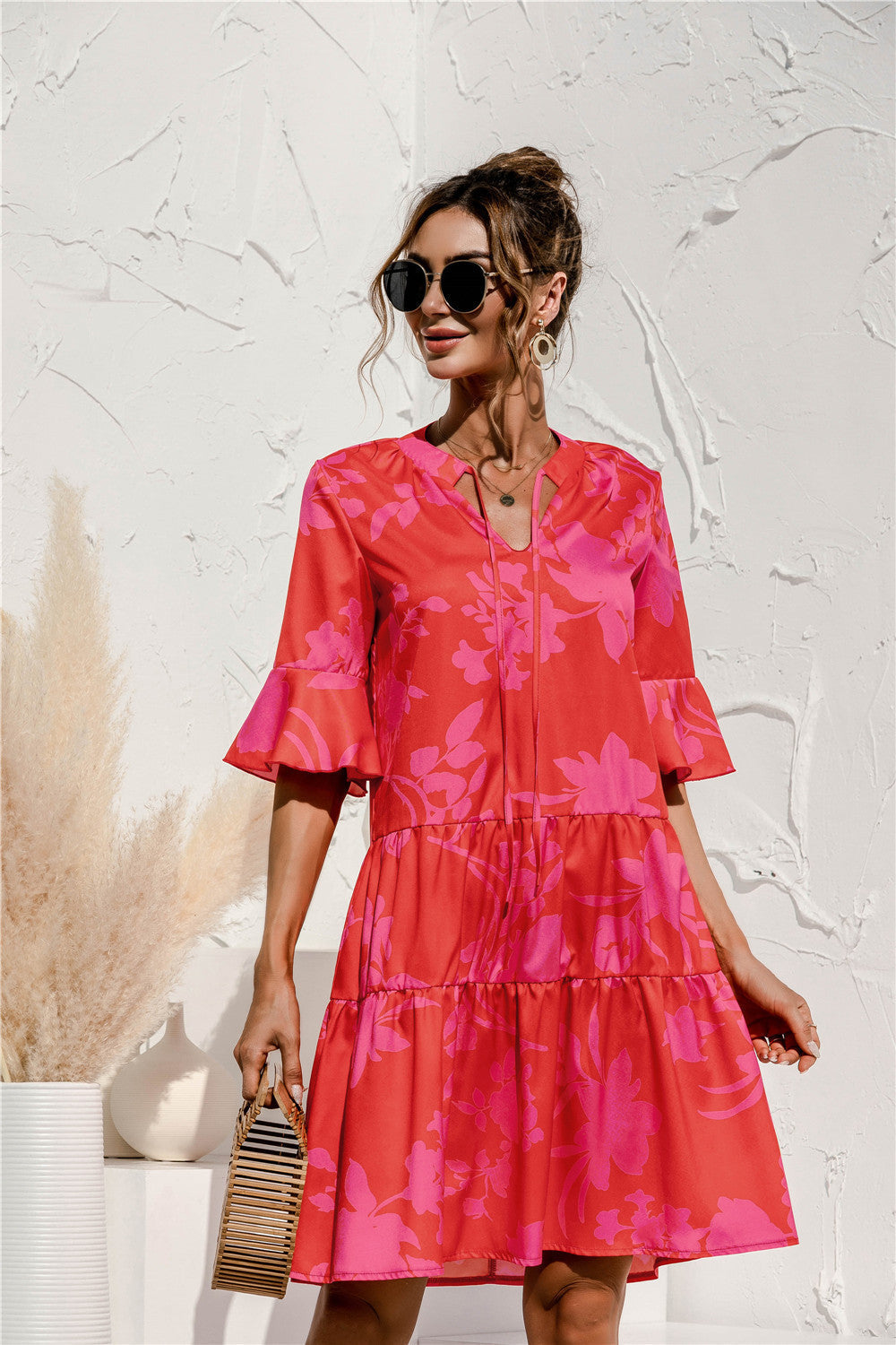 Liza - Elegantes Kleid mit ausgestellten Ärmeln für Damen