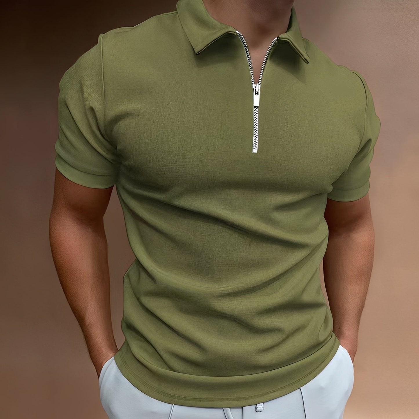 Carlos - Schickes Polo mit Reißverschluss für Herren