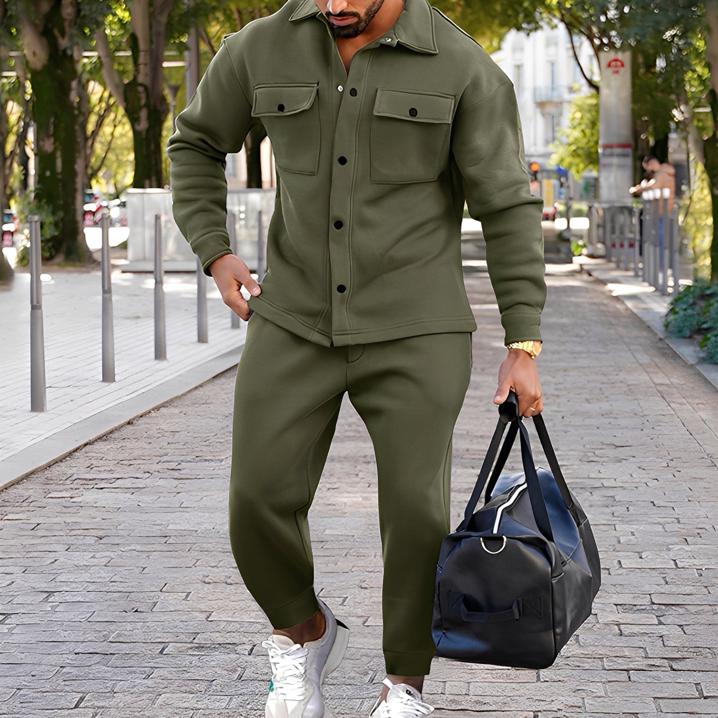 Kent - Elegantes schlank geschnittenes Set mit Hemd und Hose für Herren