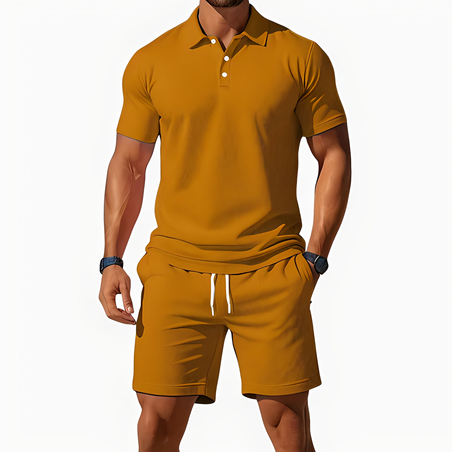 Aldrin - Trendiges Polo- und Short-Set für Herren