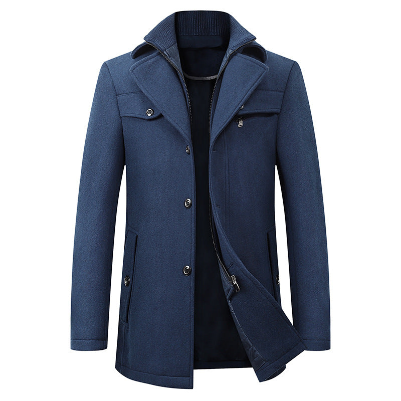 Jason - Eleganter, warmer Herren-Wollmantel