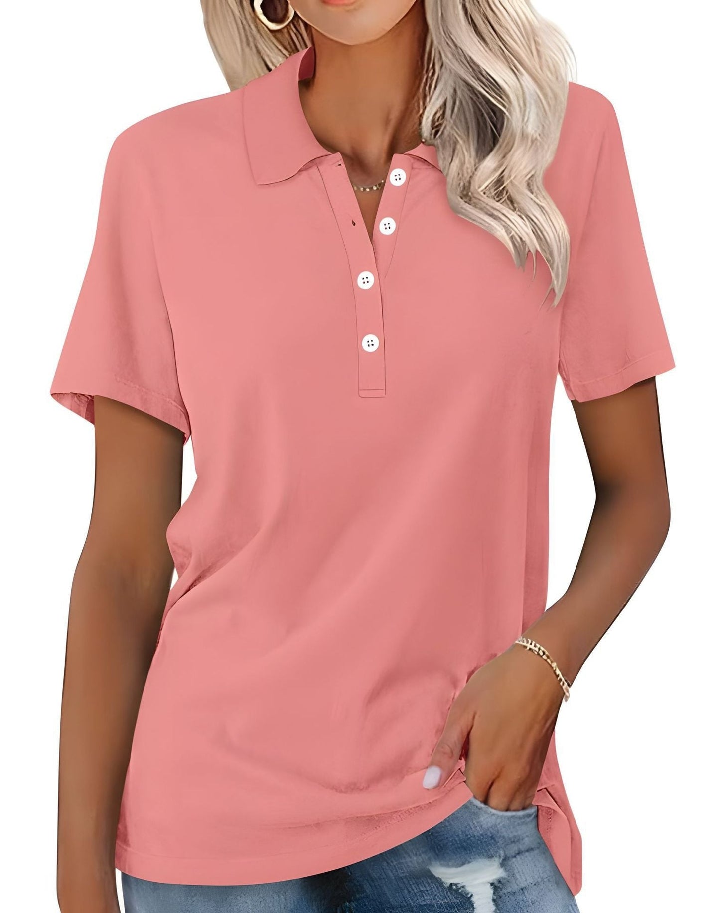 Teresa - Lässiges Polohemd mit kurzen Ärmeln für Damen