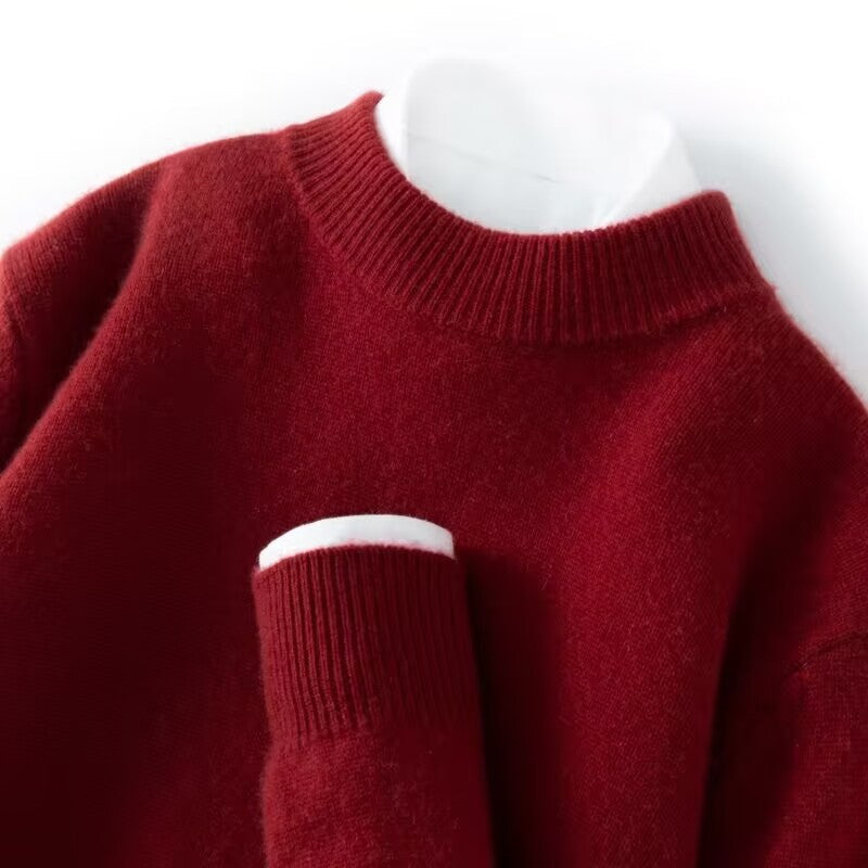 Wayne - Retro-Kaschmir-Strickpullover aus dickem Stoff für Herren