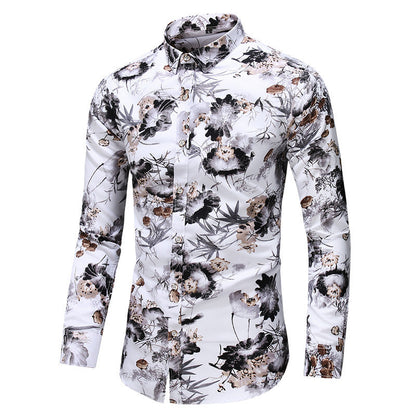 Dexter - Elegantes, bedrucktes Langarmhemd für Herren