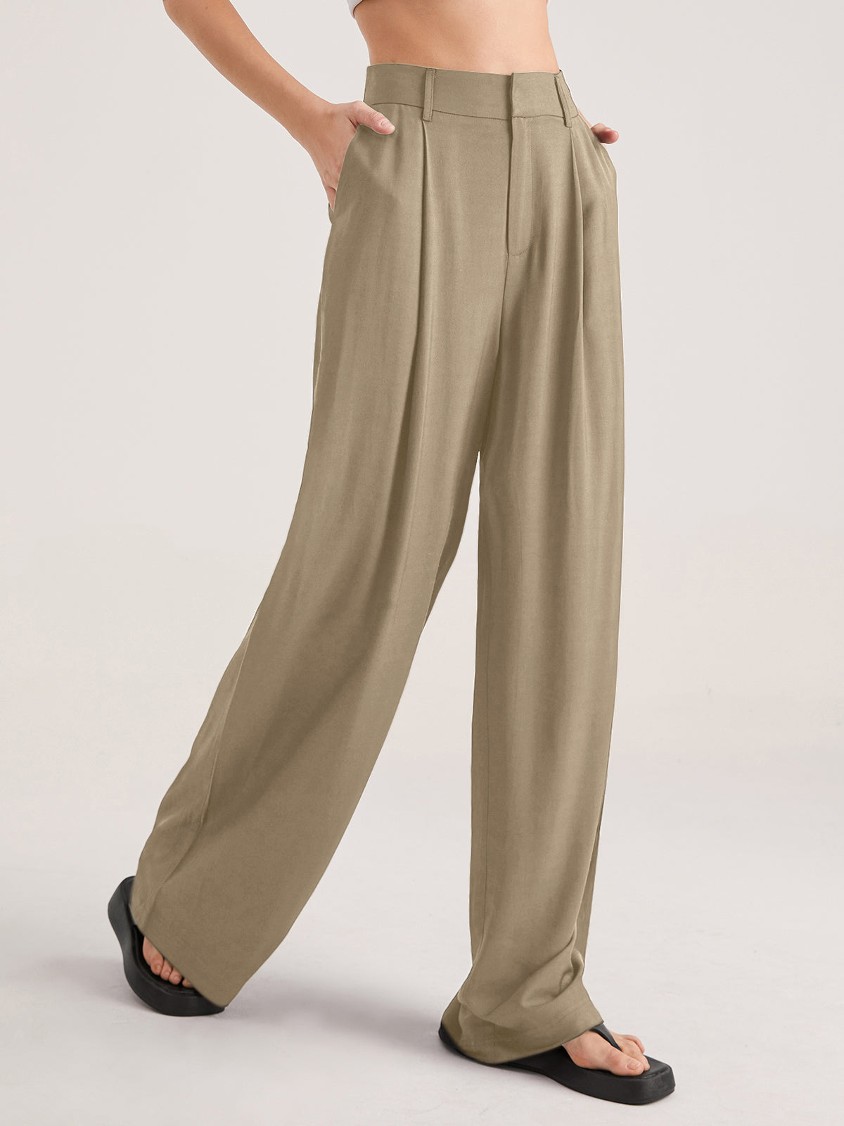 Nadia – Hochgeschnittene Faltenhose