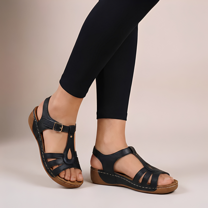Larvien - Elegante T-Riemen-Sandalen für Damen