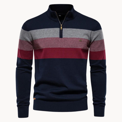Aurullo - Pullover mit Viertel-Reißverschluss